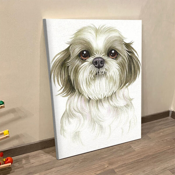 Dog Portrait Canvas – Shih Tzu Canvas Print – Dog Wall Art Canvas – Dog Canvas Art – Dog Poster Printing – Furlidays