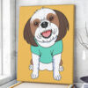 Dog Portrait Canvas – Shih Tzu Brown Canvas Print – Dog Wall Art Canvas – Dog Canvas Art – Dog Poster Printing – Furlidays