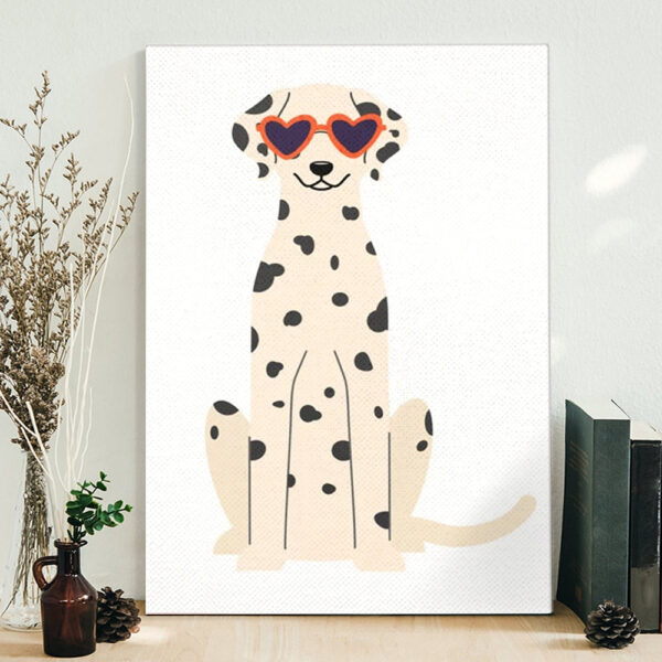 Dog Portrait Canvas – Dalmatian With Heart Eyes – Dog Canvas Print – Dog Wall Art Canvas – Dog Canvas Print – Furlidays