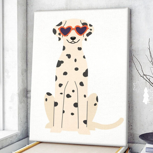 Dog Portrait Canvas – Dalmatian With Heart Eyes – Dog Canvas Print – Dog Wall Art Canvas – Dog Canvas Print – Furlidays