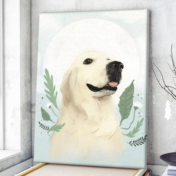 Dog Portrait Canvas – The Golden Retriever Canvas Print – Dog Wall Art Canvas – Dog Canvas Art – Dog Poster Printing – Furlidays