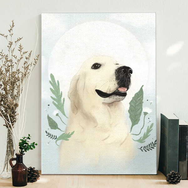 Dog Portrait Canvas – The Golden Retriever Canvas Print – Dog Wall Art Canvas – Dog Canvas Art – Dog Poster Printing – Furlidays