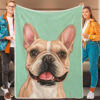 Blanket With Dogs On It – Cute And Happy French Bulldog – Dog Painting Blanket – Dog Throw Blanket – Furlidays