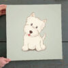 Dog Square Canvas – Cute Westie Puppy Dog – Canvas Print – Dog Poster Printing – Dog Canvas Print – Furlidays