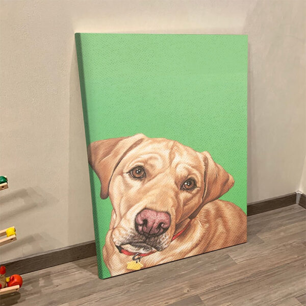 Dog Portrait Canvas – Sweet Yellow Labrador Retriever Painting – Canvas Print – Dog Wall Art Canvas – Dog Canvas Art – Dog Poster Printing – Furlidays