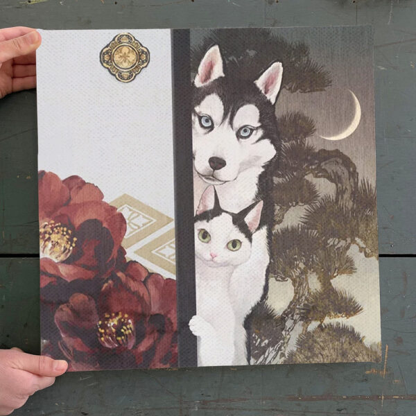 Dog Square Canvas – Dog Canvas Print – Cat Canvas – Cat Wall Art Canvas – Dog Poster Printing – Frulidays