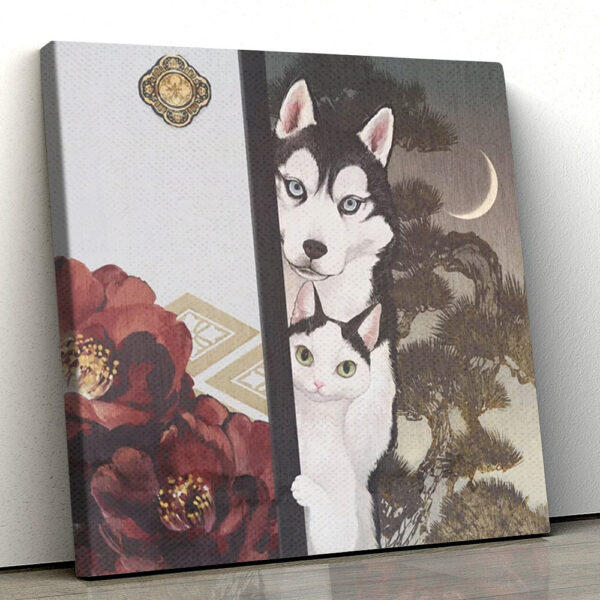 Dog Square Canvas – Dog Canvas Print – Cat Canvas – Cat Wall Art Canvas – Dog Poster Printing – Frulidays