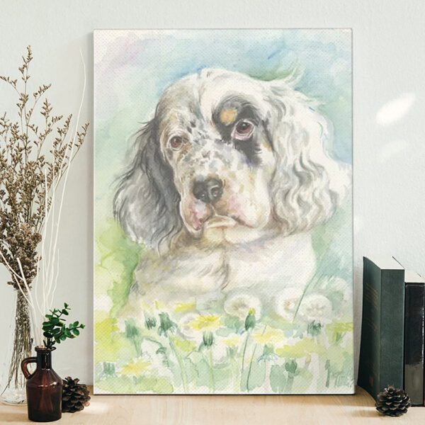 Dog Portrait Canvas – Cute Dog – Canvas Print – Dog Wall Art Canvas – Dog Painting Posters – Furlidays