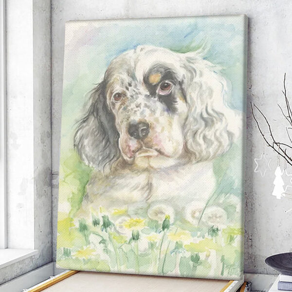 Dog Portrait Canvas – Cute Dog – Canvas Print – Dog Wall Art Canvas – Dog Painting Posters – Furlidays