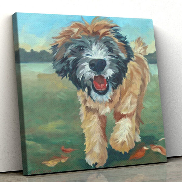 Dog Square Canvas – Wheaton Terrier Dog – Canvas Print – Canvas With Dogs On It – Furlidays