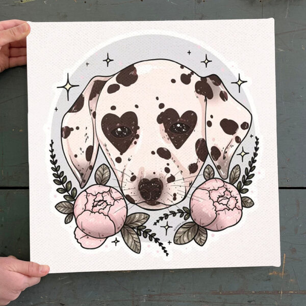 Dog Square Canvas – Dog Wall Art Canvas – Dalmatian Dog Canvas Print – Dog Canvas Print – Dog Canvas Art – Furlidays