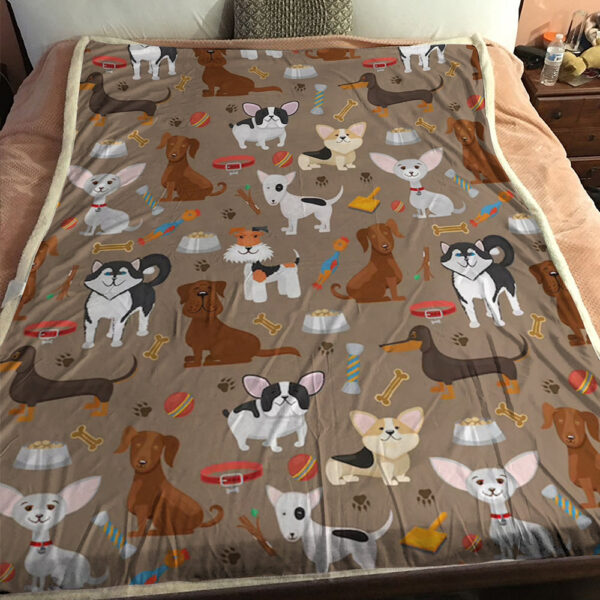 Cute Dog Blanket – Dog Blankets For Sofa – Dog Throw Blanket – Dog Blanket – Dog Fleece Blanket – Blanket With Dogs Face – Print Blanket – Furlidays