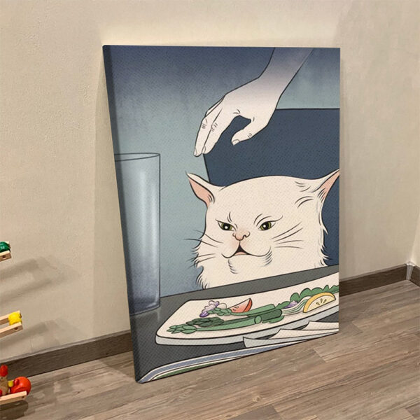 Cat Portrait Canvas – Woman Yelling At Cat Meme – Art Print Canvas Print – Canvas Prints – Cat Wall Art Canvas – Furlidays