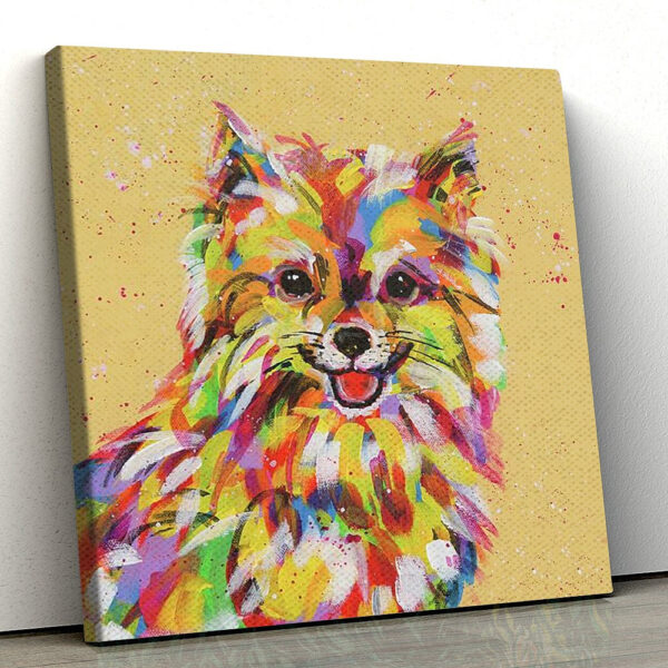 Dog Square Canvas – Pomeranian – Canvas Print – Dog Wall Art Canvas – Dog Canvas Print – Dog Canvas Art – Furlidays