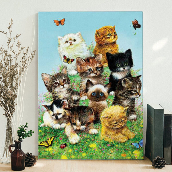 Cat Portrait Canvas – Kittens – Canvas Print – Cat Wall Art Canvas – Canvas With Cats On It – Cats Canvas Print – Furlidays