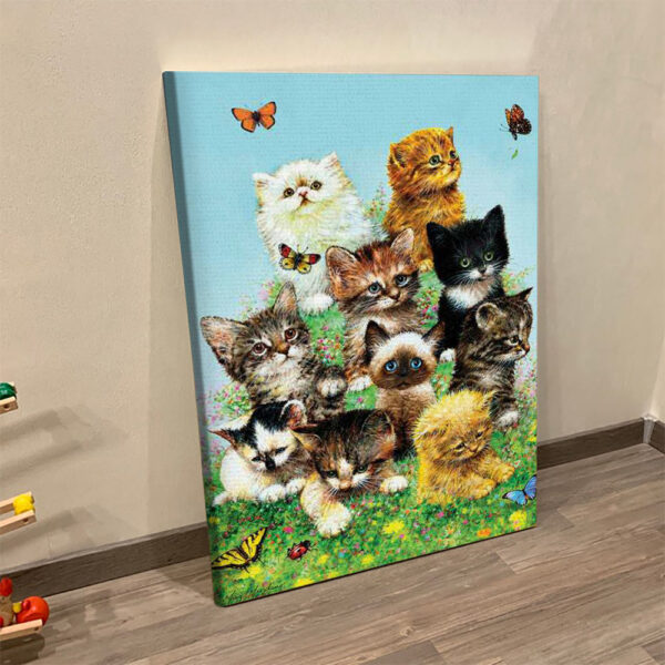 Cat Portrait Canvas – Kittens – Canvas Print – Cat Wall Art Canvas – Canvas With Cats On It – Cats Canvas Print – Furlidays