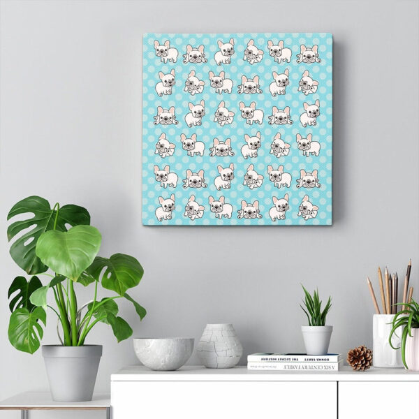 Dog Square Canvas – Dog Wall Art Canvas – French Bulldog Puppies – Dog Canvas Print – Dog Canvas Art – Furlidays