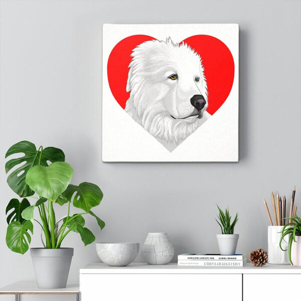 Dog Square Canvas – Dog Wall Art Canvas – Great Pyrenees Canvas Print – Dog Canvas Print – Dog Canvas Art – Furlidays