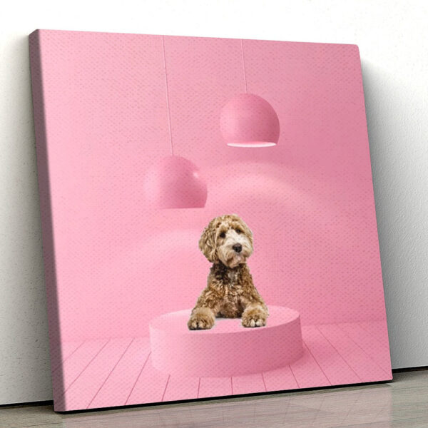Dog Square Canvas – Dog Wall Art Canvas – Labradoodle Pastel Color – Canvas Print – Canvas With Dogs On It – Furlidays