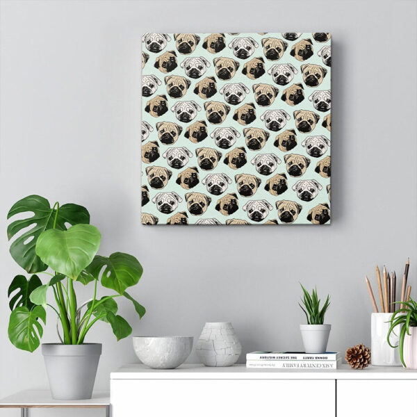 Dog Square Canvas – Dog Wall Art Canvas – Pug Canvas Print – Dog Poster Printing – Dog Canvas Art – Furlidays