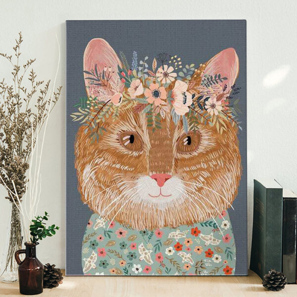 Cat Portrait Canvas – Ginger Cat – Canvas Print – Cat Wall Art Canvas – Canvas With Cats On It – Cats Canvas Print – Furlidays