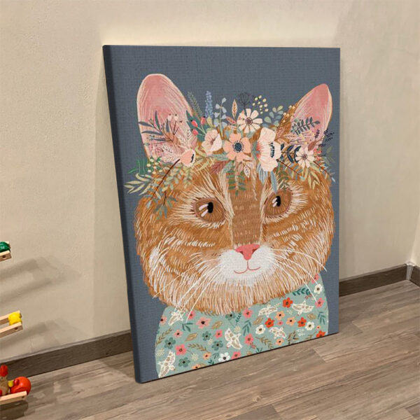 Cat Portrait Canvas – Ginger Cat – Canvas Print – Cat Wall Art Canvas – Canvas With Cats On It – Cats Canvas Print – Furlidays
