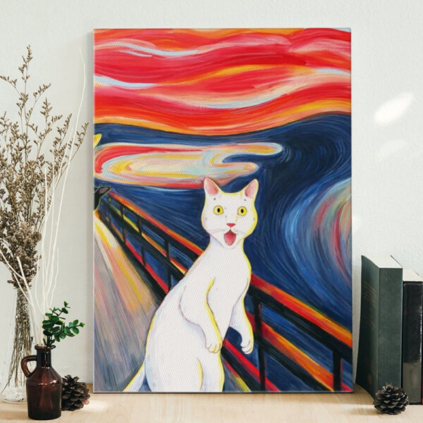 Cat Portrait Canvas – Cat Surprise – Canvas Print – Cat Canvas – Cats Canvas Print – Furlidays