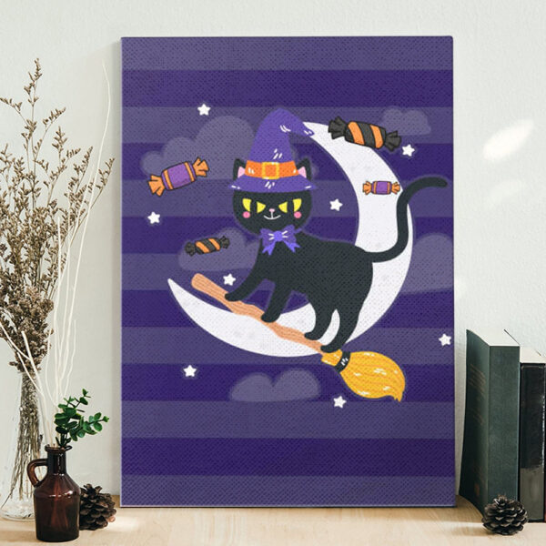 Cat Portrait Canvas – Cute Cat On Throwing Candy – Canvas Prints – Cat Canvas – Cat Wall Art Canvas – Furlidays