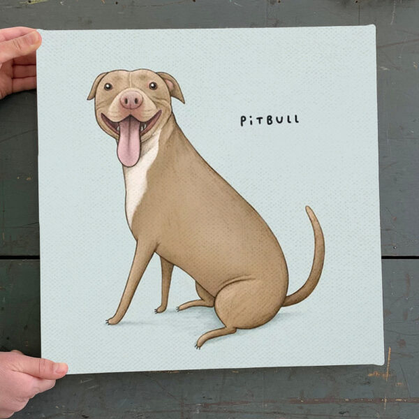 Dog Square Canvas – Dog Wall Art Canvas – Pitbull Canvas Print – Dog Poster Printing – Dog Canvas Art – Furlidays
