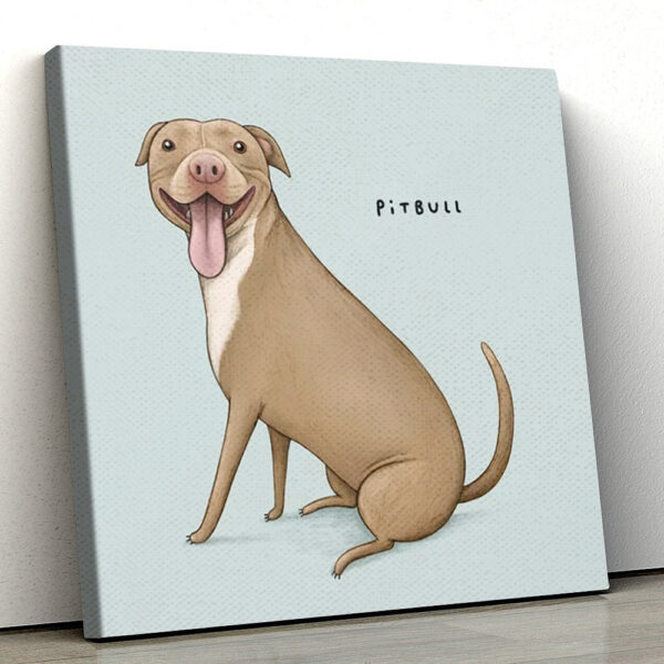 Dog Square Canvas – Dog Wall Art Canvas – Pitbull Canvas Print – Dog Poster Printing – Dog Canvas Art – Furlidays