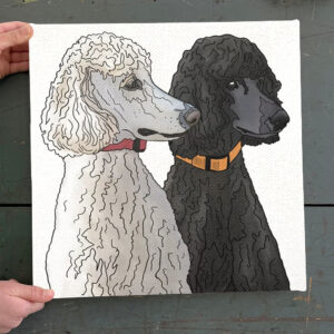 Dog Square Canvas – Pair Of…