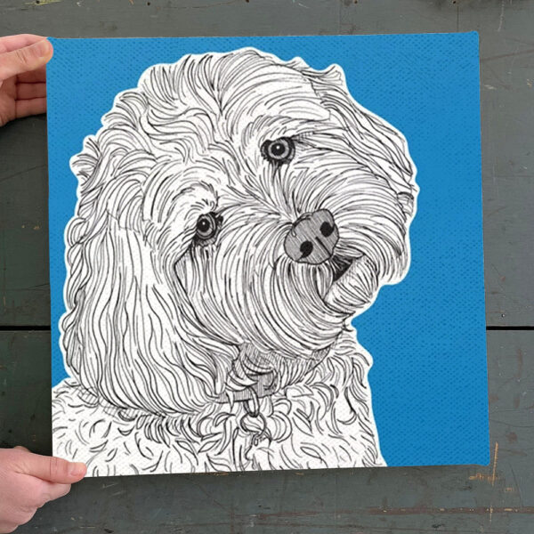 Dog Square Canvas – Cockapoo Dog – Canvas Print – Dog Painting Posters – Dog Canvas Art – Dog Canvas Print – Furlidays