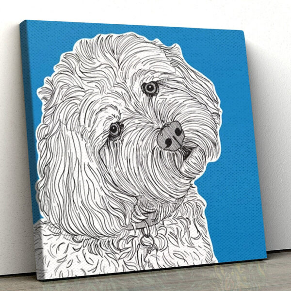 Dog Square Canvas – Cockapoo Dog – Canvas Print – Dog Painting Posters – Dog Canvas Art – Dog Canvas Print – Furlidays