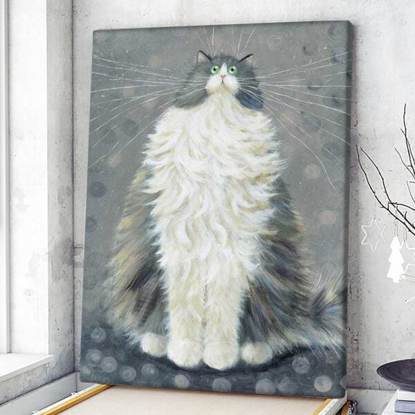 Cat Portrait Canvas – Foggy – Canvas Print – Cat Wall Art Canvas – Canvas With Cats On It – Cats Canvas Print – Furlidays