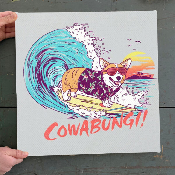 Dog Square Canvas – Dog Wall Art Canvas – Cowabungi – Canvas Print – Dog Canvas Art – Dog Canvas Print – Furlidays