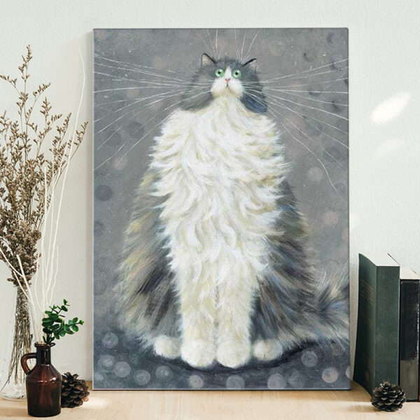 Cat Portrait Canvas – Foggy – Canvas Print – Cat Wall Art Canvas – Canvas With Cats On It – Cats Canvas Print – Furlidays
