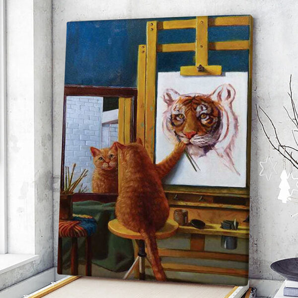 Cat Portrait Canvas – Norman Catwell – Canvas Print – Cat Wall Art Canvas – Canvas With Cats On It – Cats Canvas Print – Furlidays