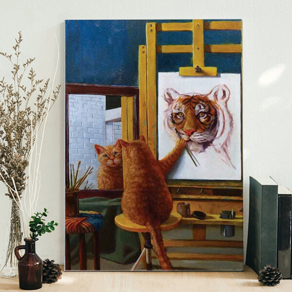 Cat Portrait Canvas – Norman Catwell – Canvas Print – Cat Wall Art Canvas – Canvas With Cats On It – Cats Canvas Print – Furlidays