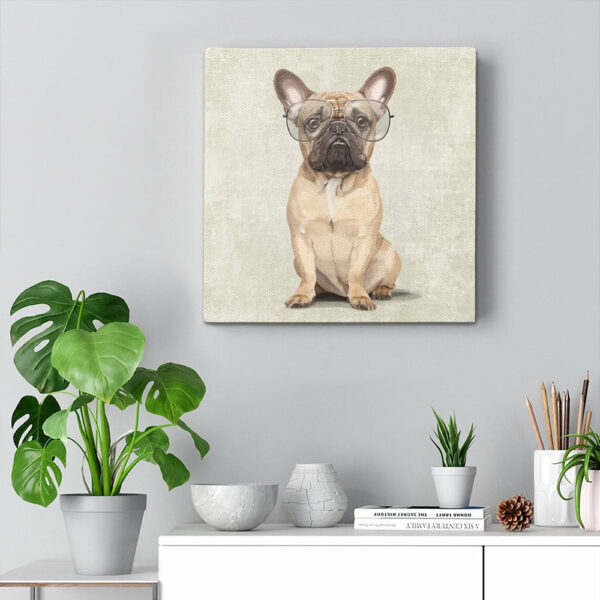 Dog Square Canvas – Mr French Bulldog – Canvas Print – Dog Painting Posters – Dog Canvas Art – Furlidays