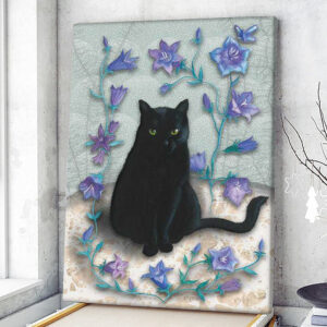 Cat Portrait Canvas – Black Cat…