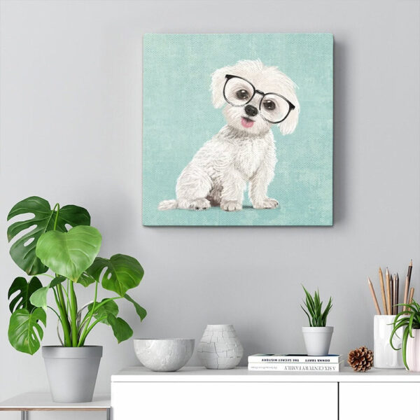 Dog Square Canvas – Mr Maltese – Canvas Print – Dog Poster Printing – Dog Canvas Art – Dog Painting Posters – Furlidays