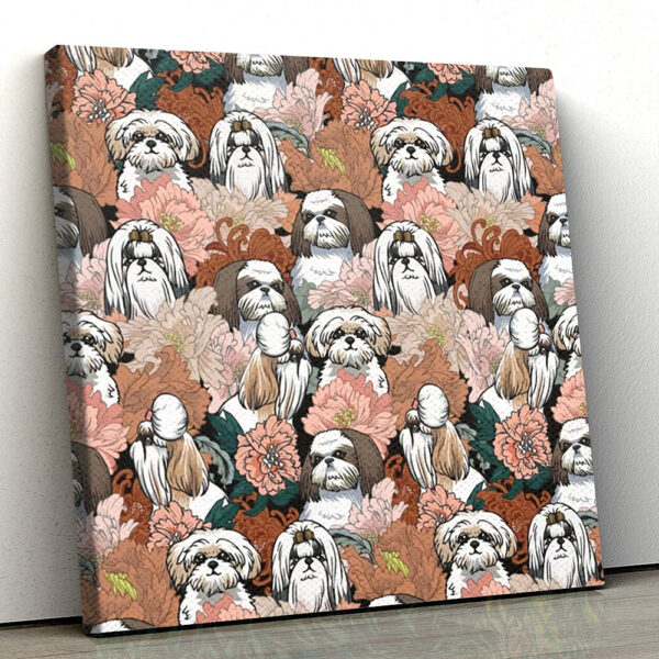 Dog Square Canvas – Because Shih Tzu – Canvas Print – Dog Wall Art Canvas – Dog Canvas Print – Dog Poster Printing – Furlidays
