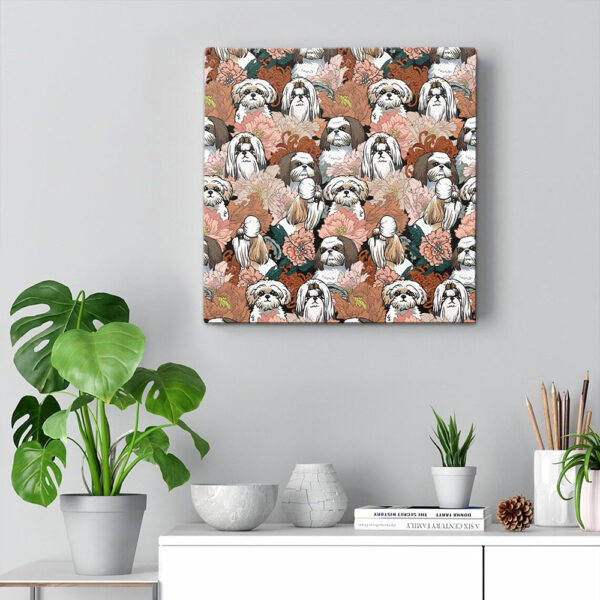Dog Square Canvas – Because Shih Tzu – Canvas Print – Dog Wall Art Canvas – Dog Canvas Print – Dog Poster Printing – Furlidays