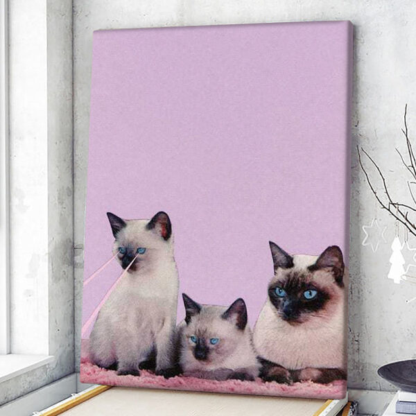 Cat Portrait Canvas – Lovely Cats – Canvas Print – Cat Wall Art Canvas – Canvas With Cats On It – Cats Canvas Print – Furlidays