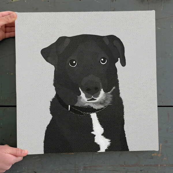 Dog Square Canvas – The Dashing Mixed-Breed Dog – Canvas Print – Dog Poster Printing – Dog Wall Art Canvas – Furlidays