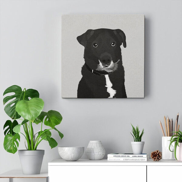 Dog Square Canvas – The Dashing Mixed-Breed Dog – Canvas Print – Dog Poster Printing – Dog Wall Art Canvas – Furlidays