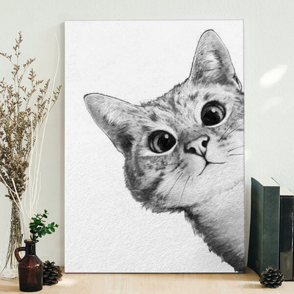 Cat Portrait Canvas – Sneaky Cat – Canvas Print – Cat Wall Art Canvas – Canvas With Cats On It – Cats Canvas Print – Furlidays