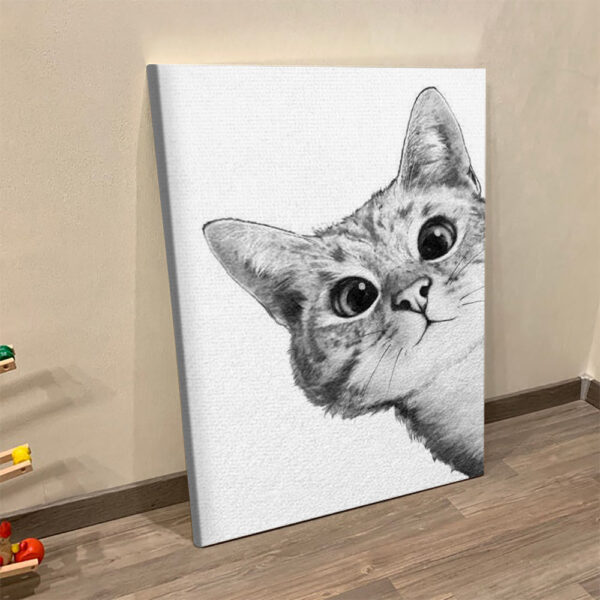 Cat Portrait Canvas – Sneaky Cat – Canvas Print – Cat Wall Art Canvas – Canvas With Cats On It – Cats Canvas Print – Furlidays