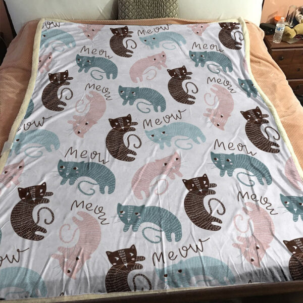 Cat Blanket Kids Throw Blanket – Cat Throw Blanket – Cat Fleece Blanket – Blanket With Cats – Furlidays