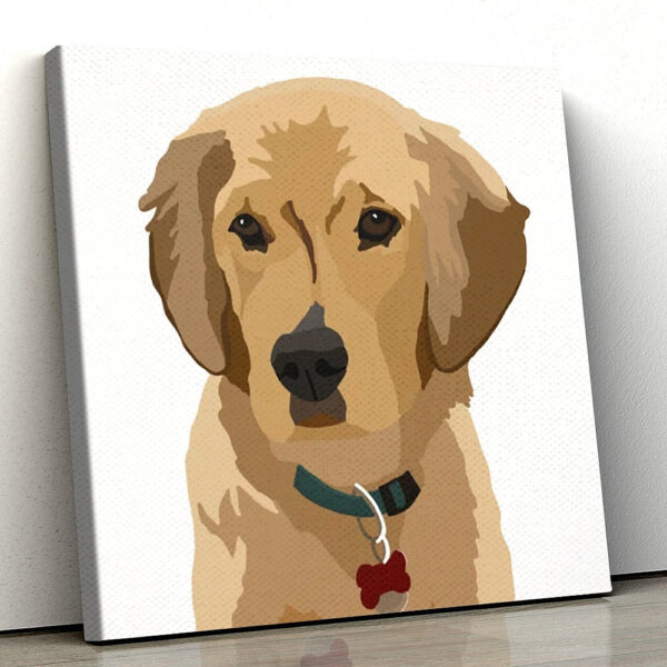 Dog Square Canvas – Golden Retriever Puppy – Canvas Print – Dog Canvas Art – Dog Canvas Print – Furlidays